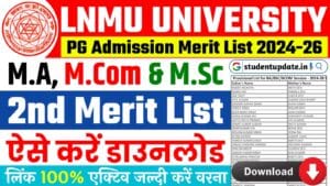 LNMU PG 2nd Merit List 2024-28