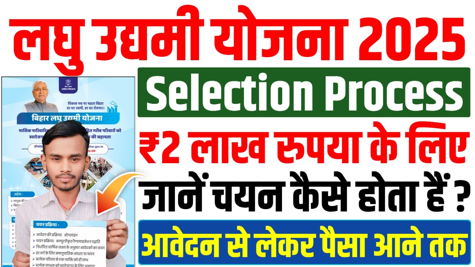 Bihar Laghu Udyami Yojana Selection Process : जानें बिहार लघु उधमी योजना के लिए सिलेक्शन कैसे होता हैं?, और 2025 में कितने लोगों का चयन होगा?